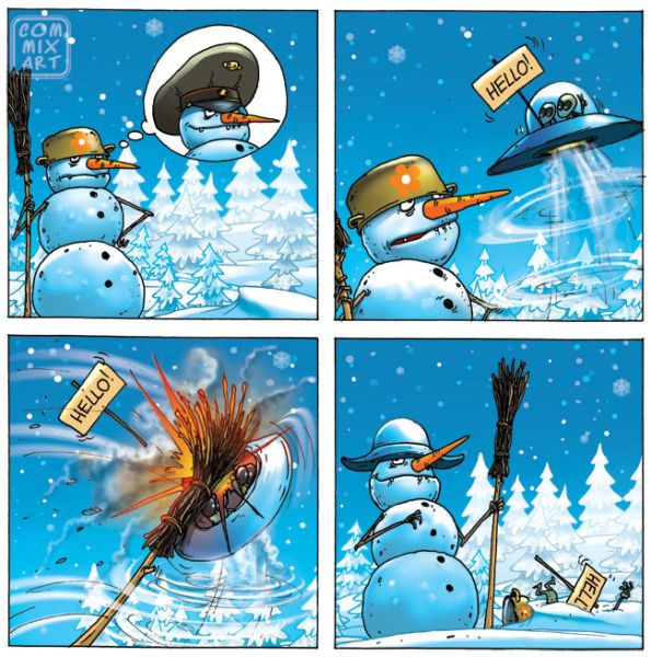 Веселые комиксы по мотивам сказок