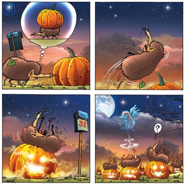 Веселые комиксы по мотивам сказок