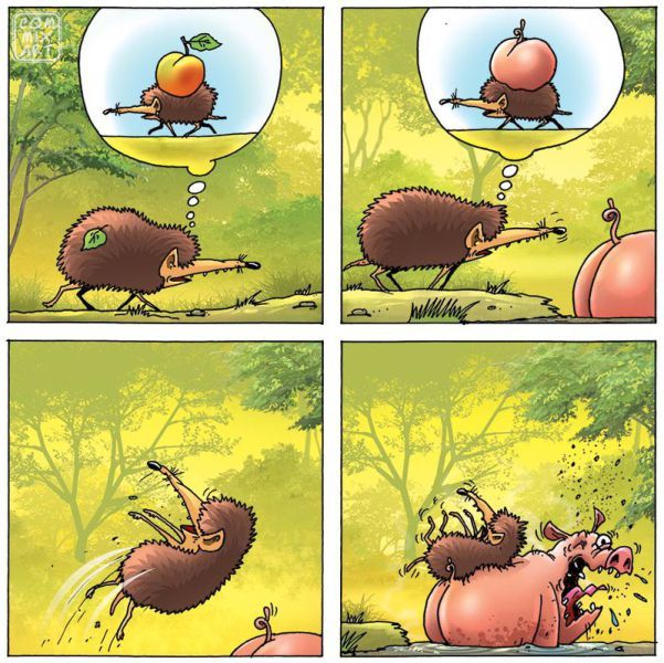 Веселые комиксы по мотивам сказок