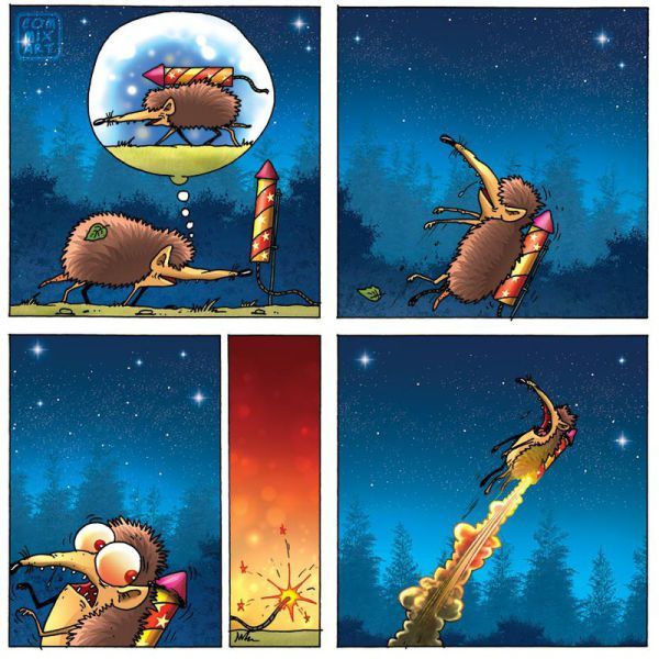 Веселые комиксы по мотивам сказок