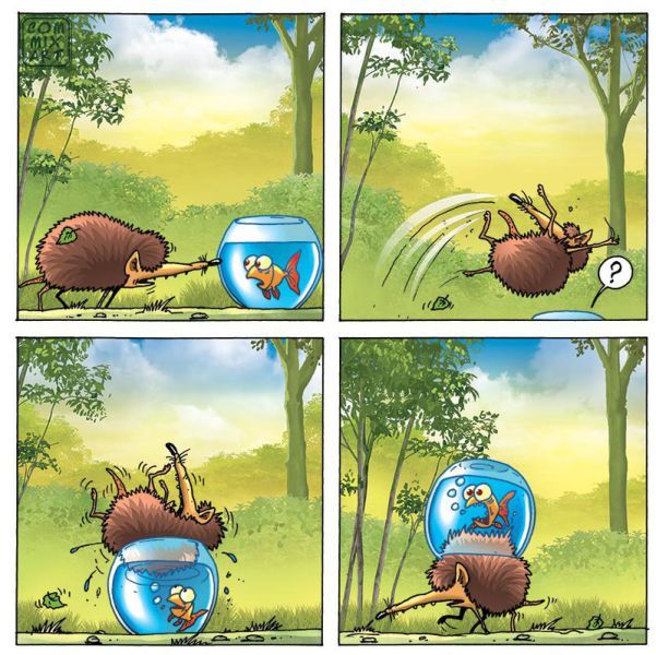 Веселые комиксы по мотивам сказок