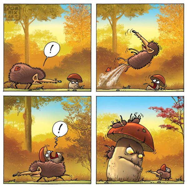 Веселые комиксы по мотивам сказок