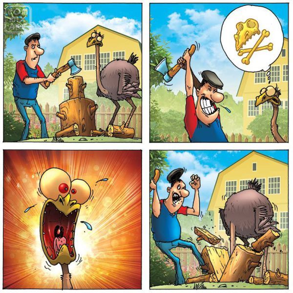 Веселые комиксы по мотивам сказок