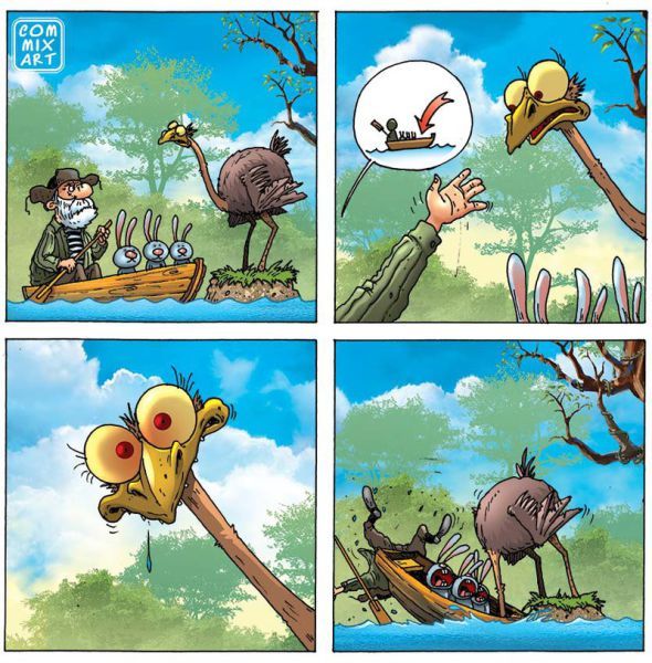 Веселые комиксы по мотивам сказок