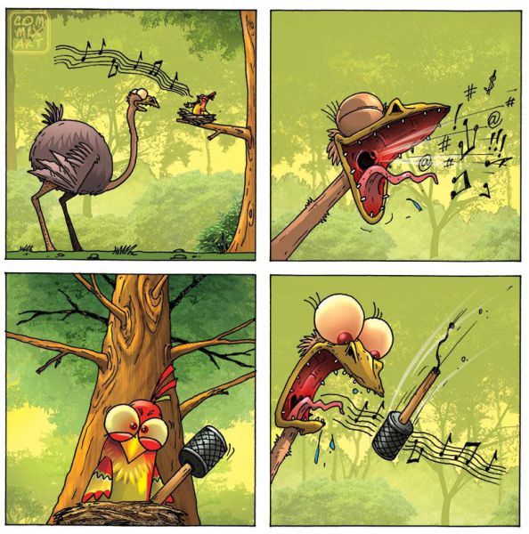 Веселые комиксы по мотивам сказок