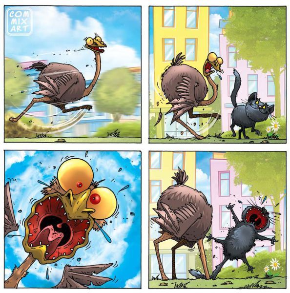 Веселые комиксы по мотивам сказок