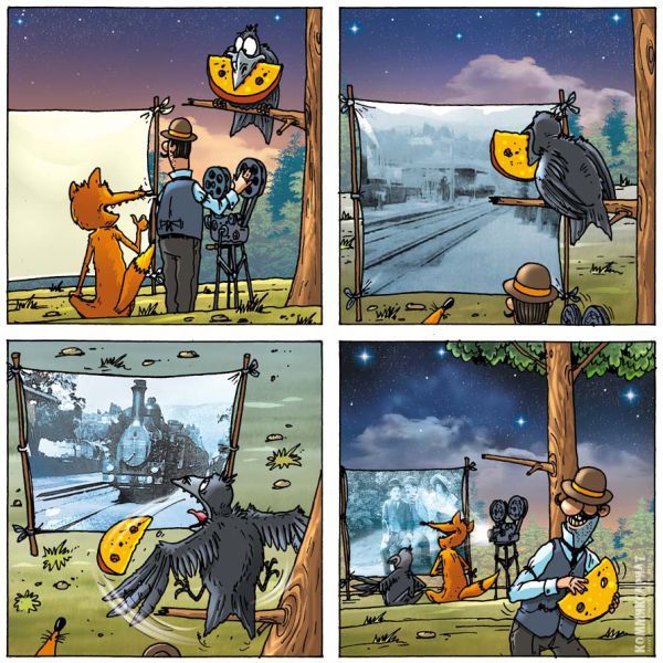 Веселые комиксы по мотивам сказок