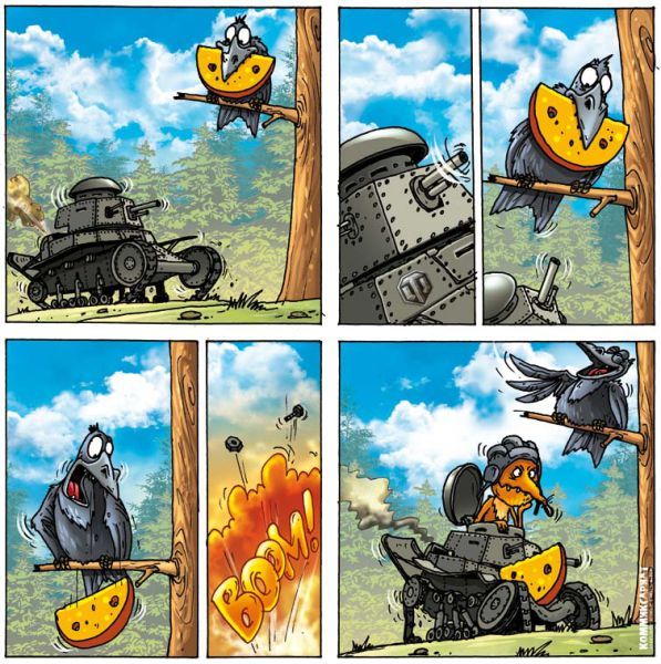 Веселые комиксы по мотивам сказок