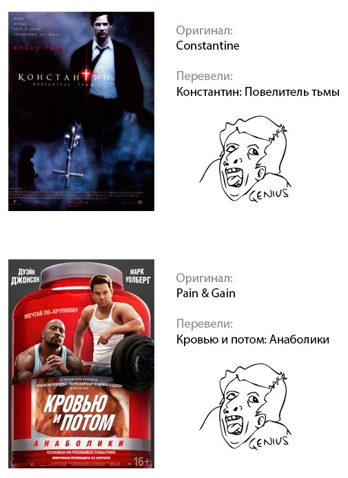 Просто "гениальные" переводы названий фильмов