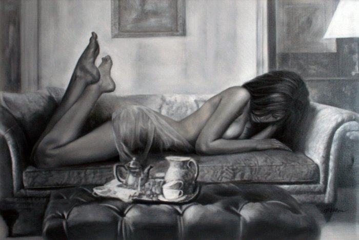 Рисует Таламбек Чекиров