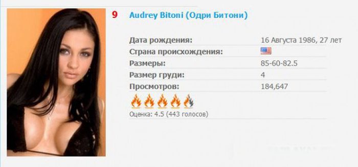 Топ самых популярных звезд порна по итогам года