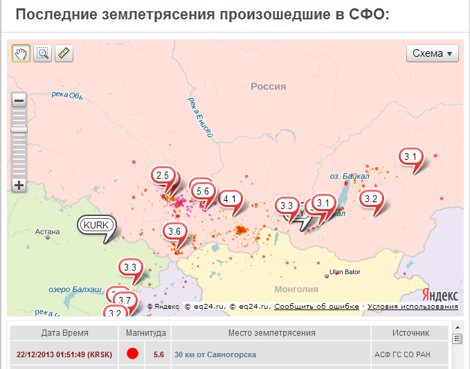 Землетрясение 22.12.2013 - 01:50 Землетрясение 22.12.2013 - 01:50