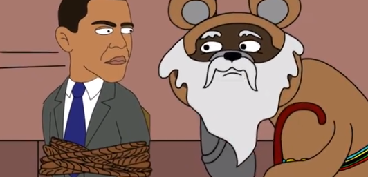 Обама и символы олипиады 2014