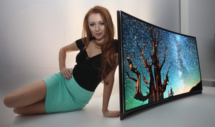 Корпорация SAMSUNG представила OLED-телевизоры с изогнутым экраном