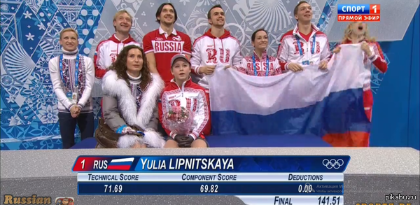 Фигурное катание. Командные соревнования: Евгений Плющенко и Юлия Липницкая принесли России первую золотую медаль