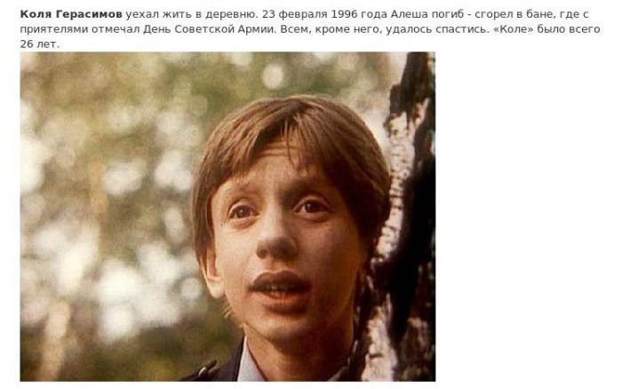 Судьбы советских актеров