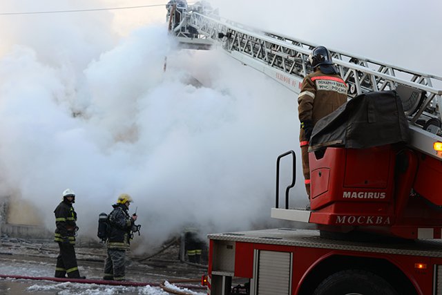 В Москве загорелся клуб "Ночных волков"