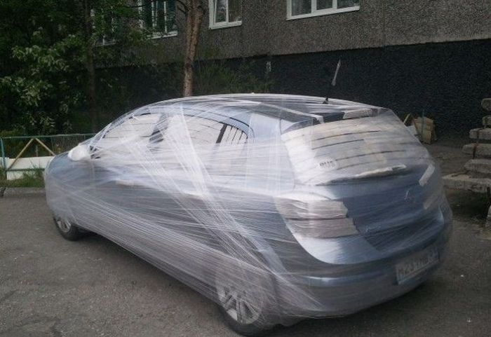 Защита авто на время отпуска (4 фото)