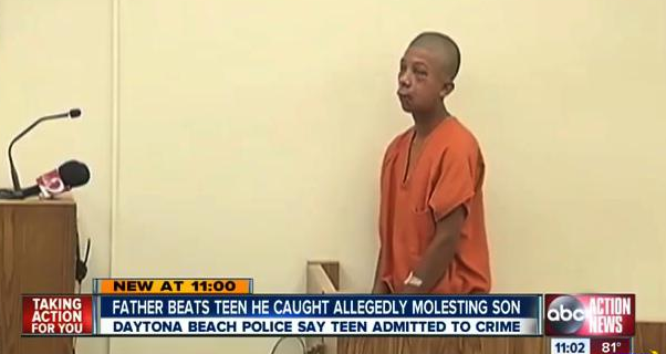 Злой папуля изуродовал извращенца