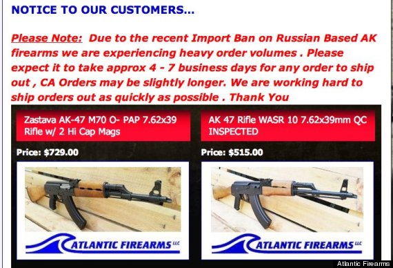 Санкции: в США сметают с прилавков автоматы Калашникова