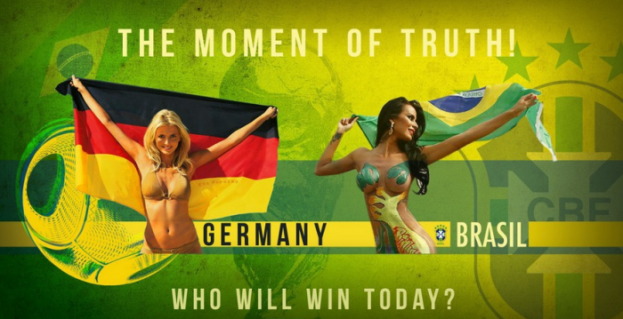 Футбол!  Бразилия- Германия! Сегодня!