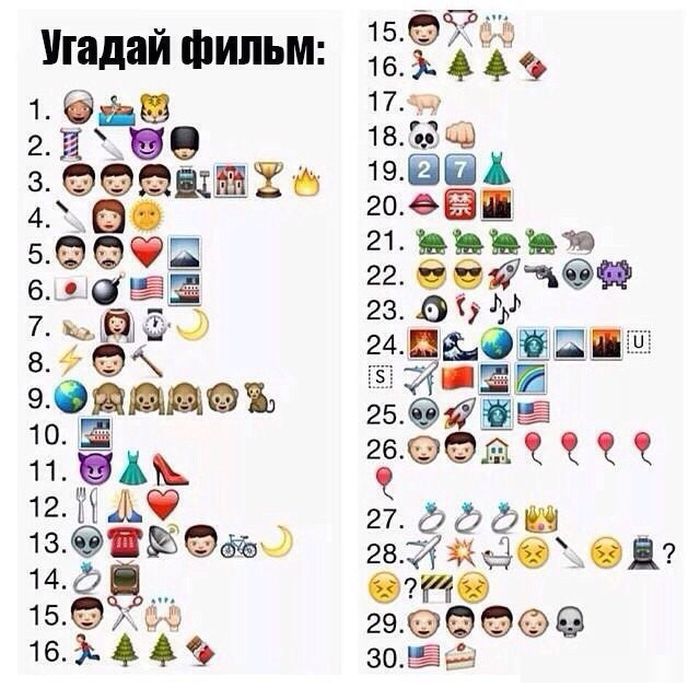 Смайликовая киновикторина