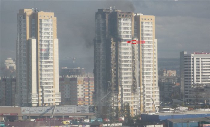 На ул. Шахтеров горит многоэтажка (17:34 - пожар локализован)