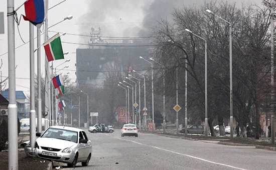 Боевики в центре Грозного Боевики в центре Грозного