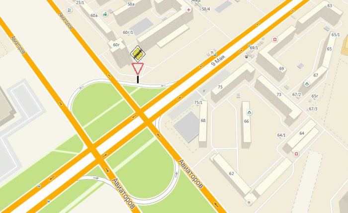 На перекрестке Авиаторов – 9 Мая в Красноярске установили знаки приоритета