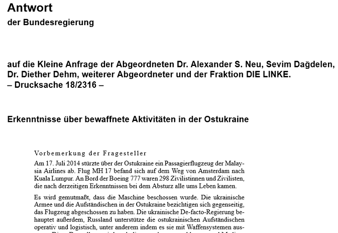 Гибель "Боинга": немецкая версия