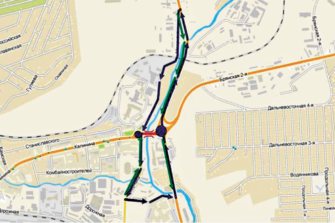 В Красноярске первый день ремонта моста через Качу принес с собой пробки