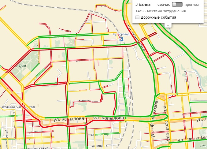 Рекомендованные для объезда заторов дороги практически парализованы