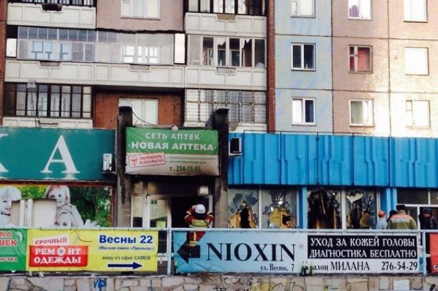 Пожар в массажном салоне Красноярска