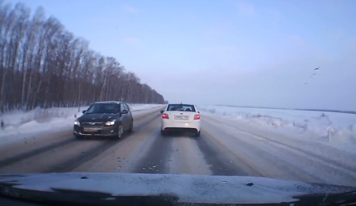 Зимняя подборка заносов от первого лица #13 (регистратор)