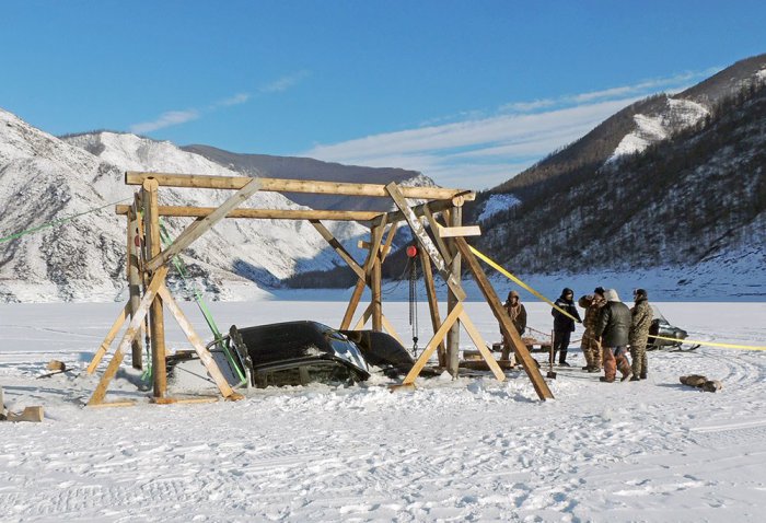 Извлечение авто изо льда