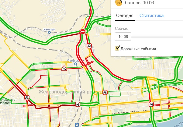 Из-за аварии на Копылова парализовано движение в Октябрьском районе Красноярска