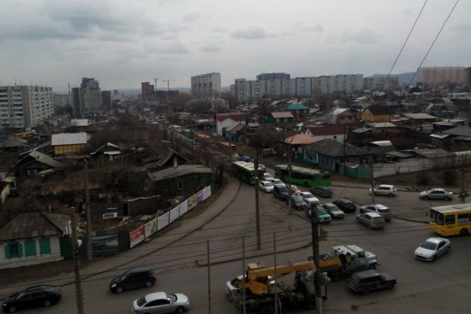 Из-за аварии на Копылова парализовано движение в Октябрьском районе Красноярска