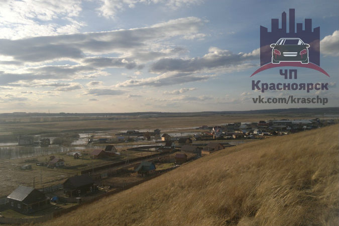 Река Кача затопила несколько сел под Красноярском