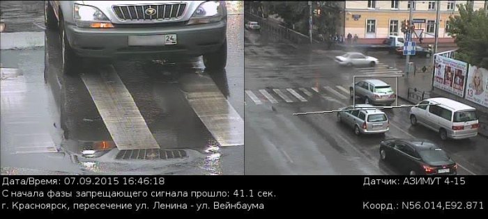 На перекрестке в центре Красноярска установили новый прибор фиксации нарушений