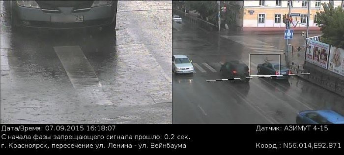 На перекрестке в центре Красноярска установили новый прибор фиксации нарушений