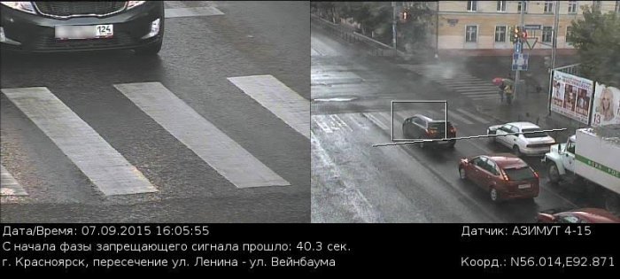 На перекрестке в центре Красноярска установили новый прибор фиксации нарушений