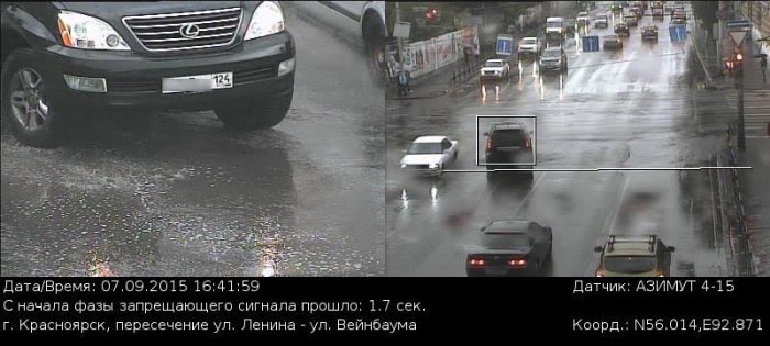 На перекрестке в центре Красноярска установили новый прибор фиксации нарушений