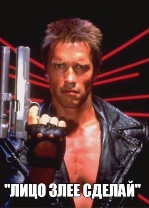 Шуточный фотосет Арнольда Шварценеггера к фильму «Терминатор» 
