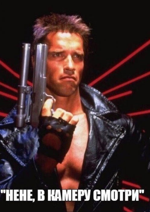Шуточный фотосет Арнольда Шварценеггера к фильму «Терминатор» 