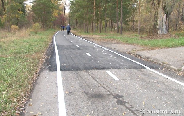  В Омске построили велодорожку за 10 миллионов руб.