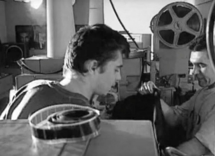 Сергей Бодров и Вячеслав Бутусов на съёмках фильма «Брат», 1997 год 