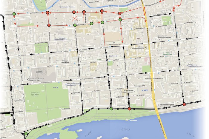 ул. Республики и Лебедевой в Красноярске стали односторонними