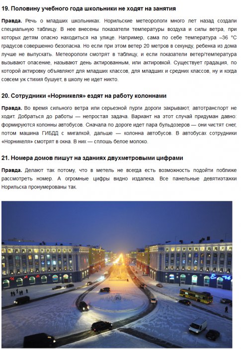 Мифы и факты о Норильске