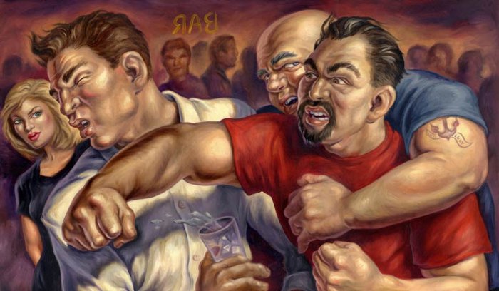 Если бы Вторая Мировая война была бы дракой в баре