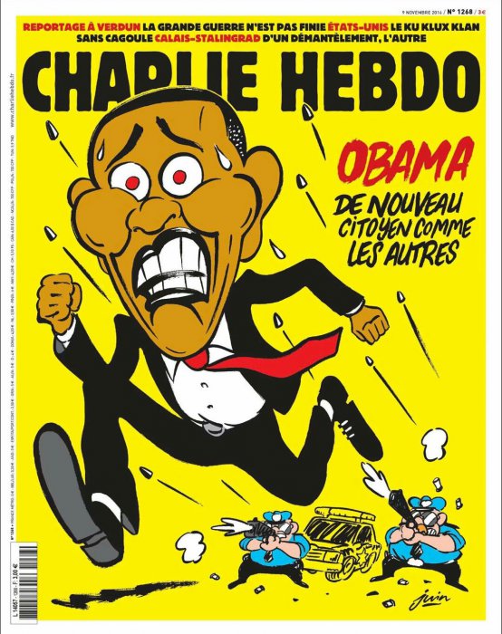 Charlie Hebdo поместил на обложку Обаму